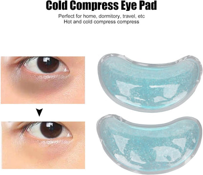 Gel Ice Pack, Reusable Cooling Eye Pads, Hot Cold Compress Leakage Proof Portable Soft and Skin Friendly under Eye Patches for Dark Circles and Puffiness